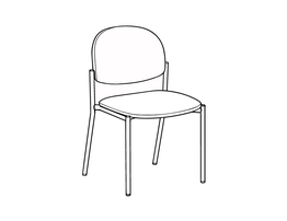 Armless Side Chair (Stacking / Ganging)